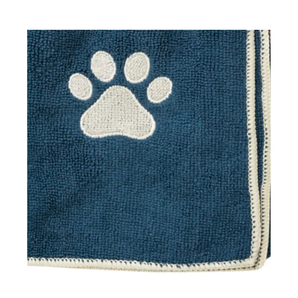 Microfiber Dog Towels W/ paw print-Blue
