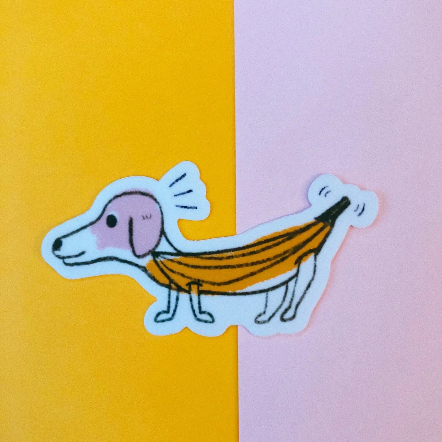 Banana Dog Sticker