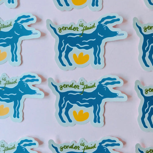 Gender is Fluid Dog Sticker