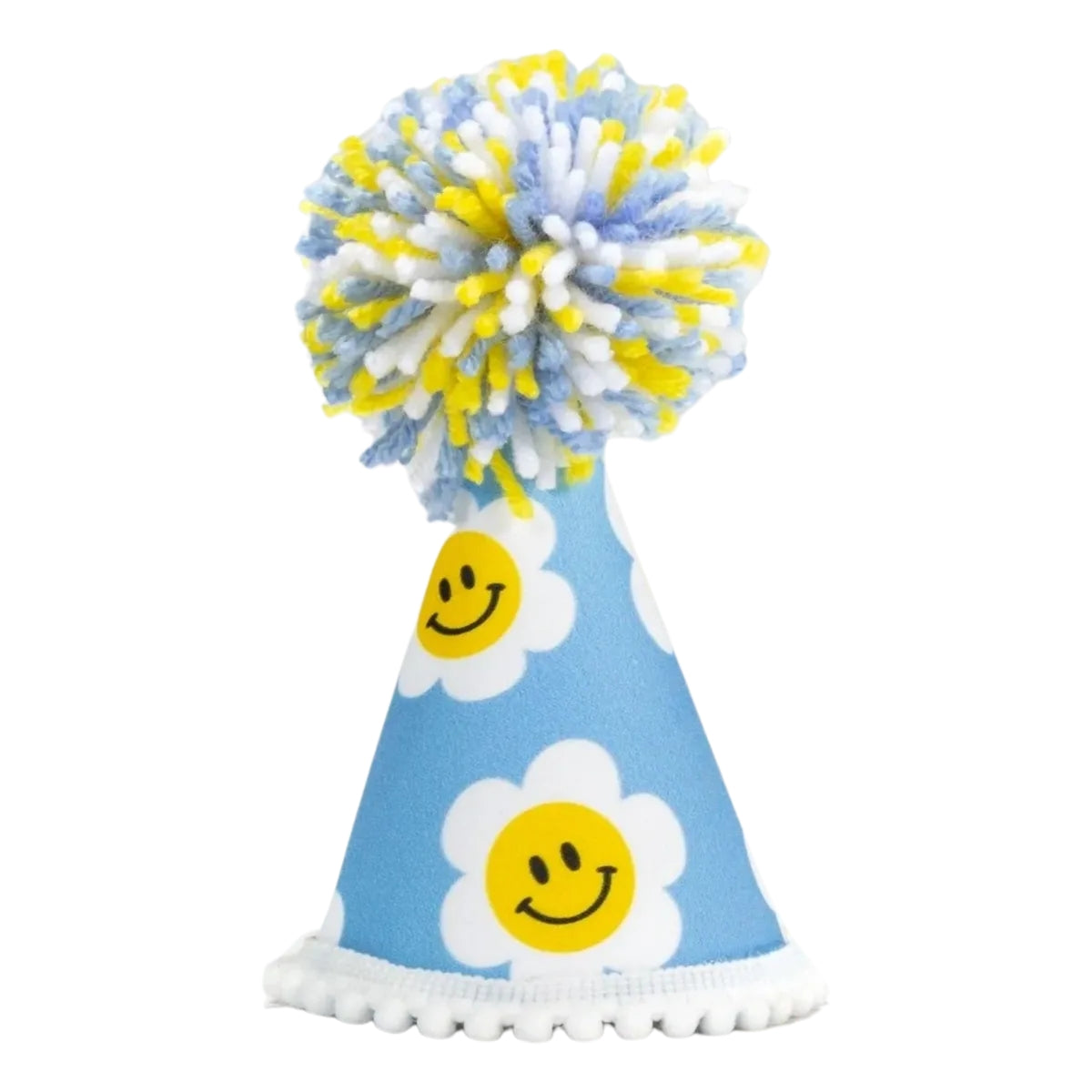 Pet Blue Daisy Party Hat - M