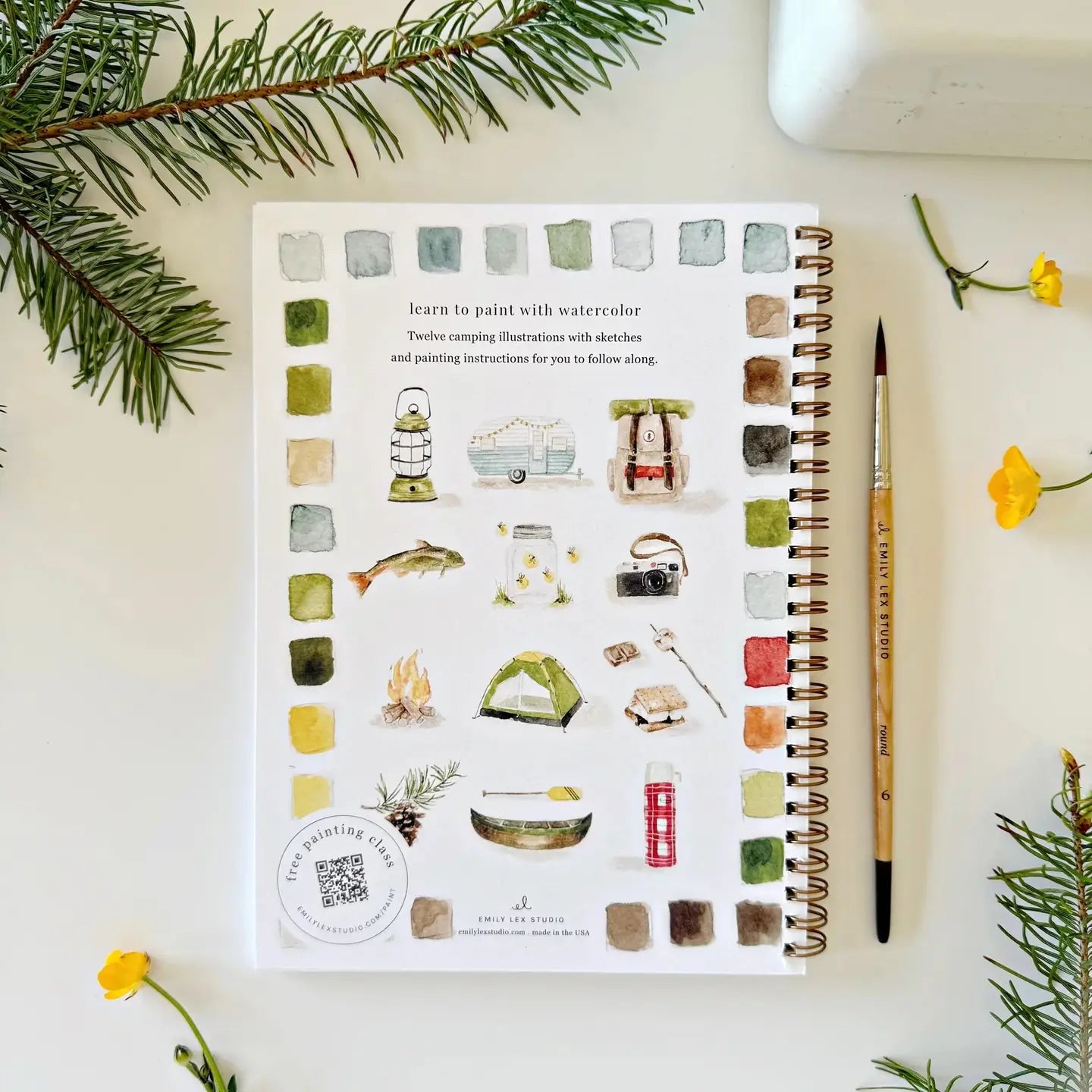 Camping- Watercolor Workbooks