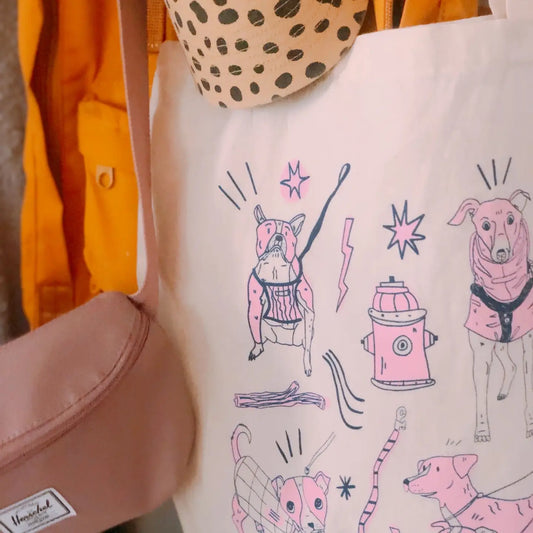 Dog Walk Tote Bag