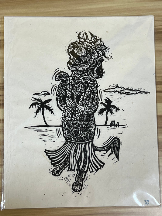 Hula Prints- Cap' n Mikey