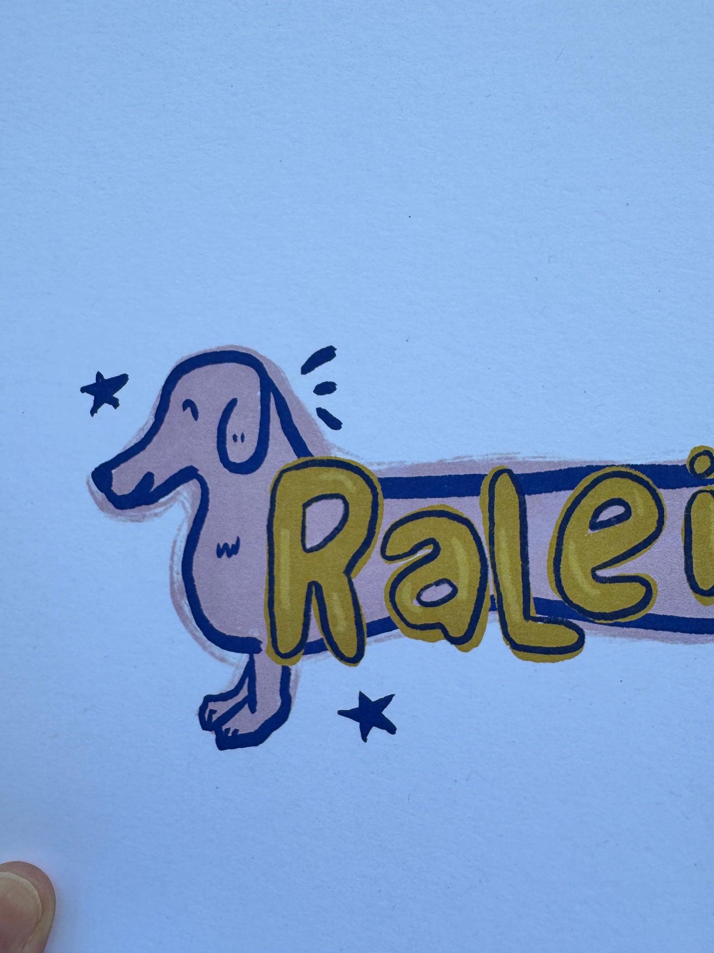 Raleigh Dog Print 8x10