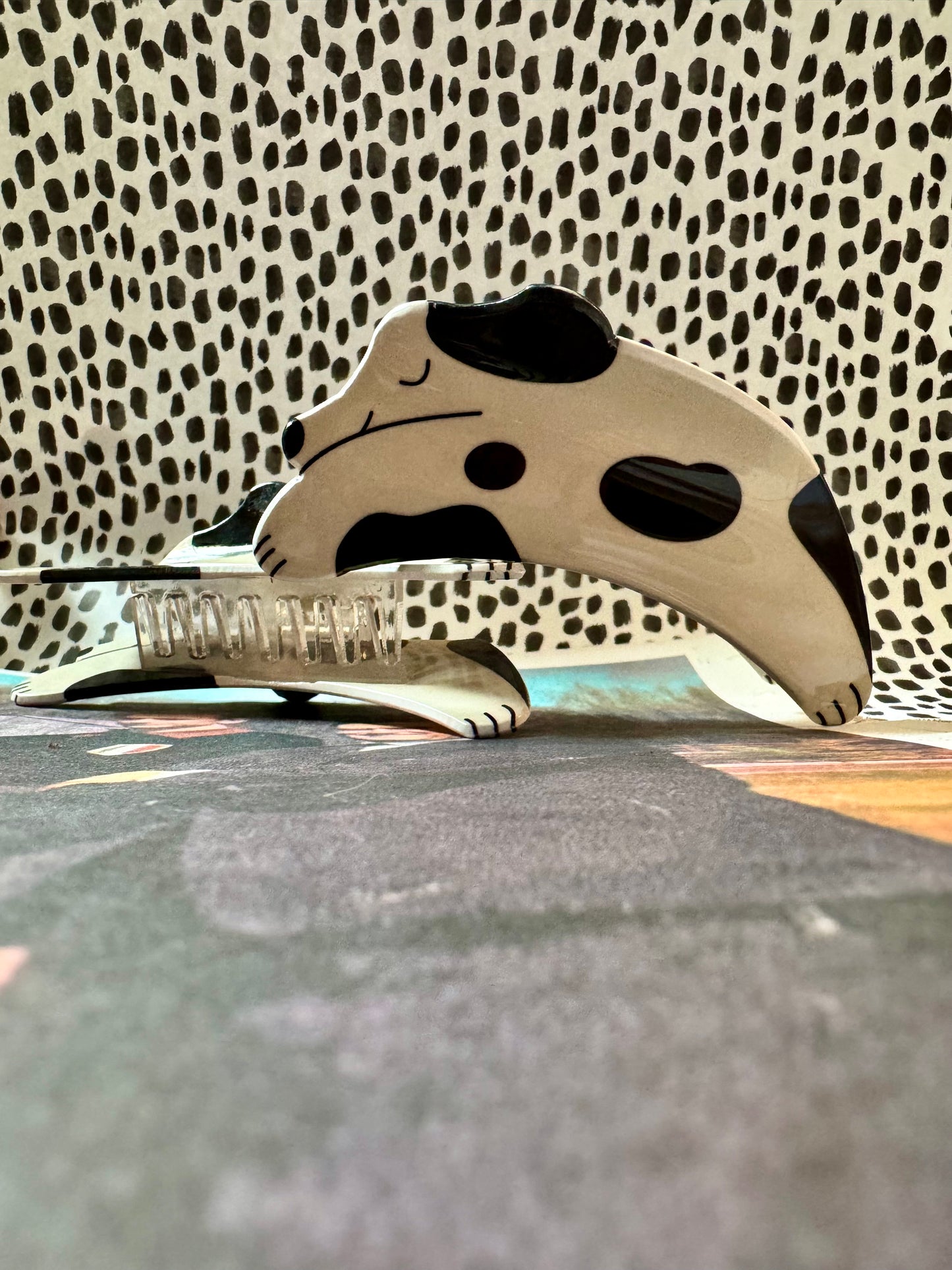 Spotted Dog Hair Claw Clip