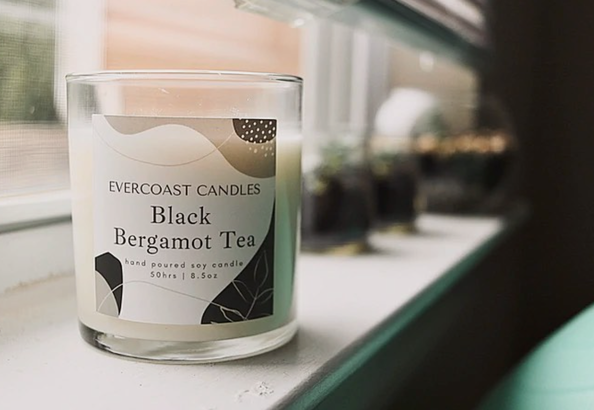 Black Bergamot Tea Soy Candle, 8.5oz