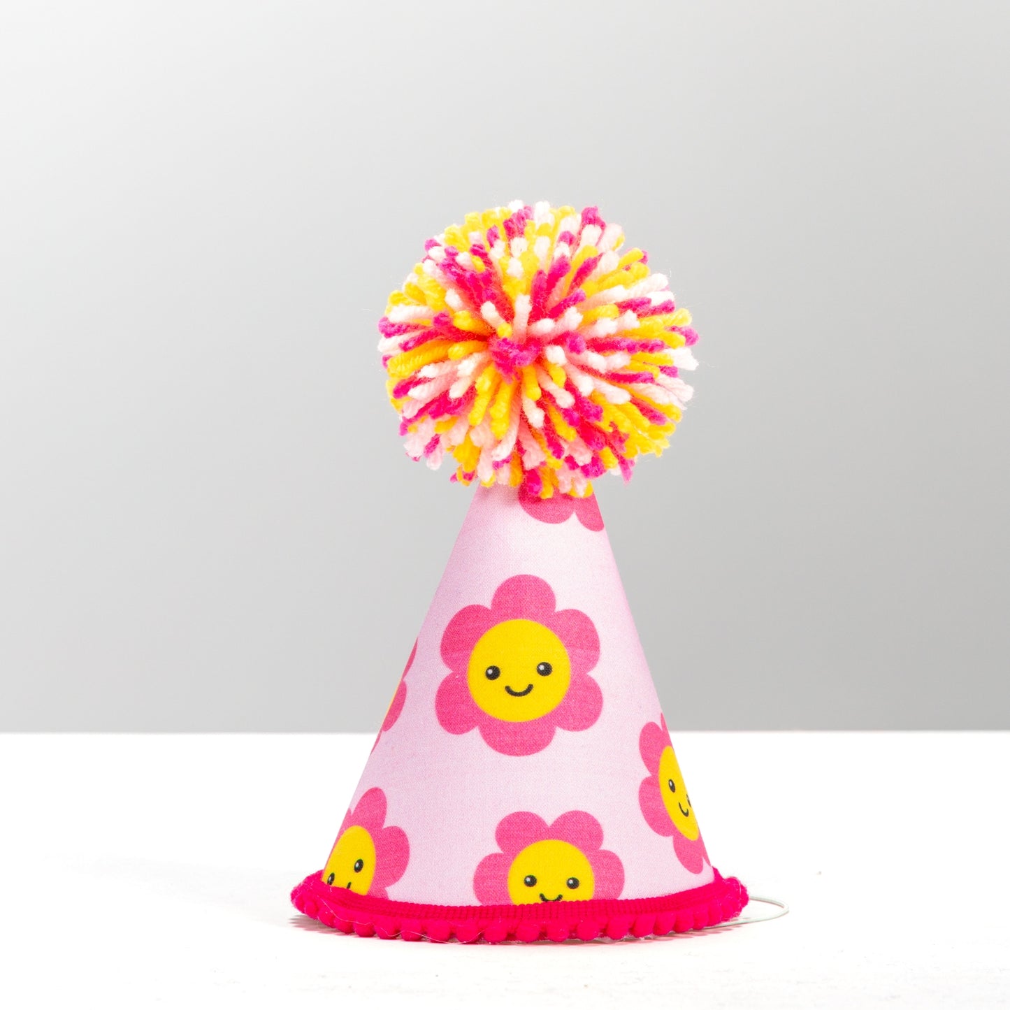 Pink Daisy Party Hat - L