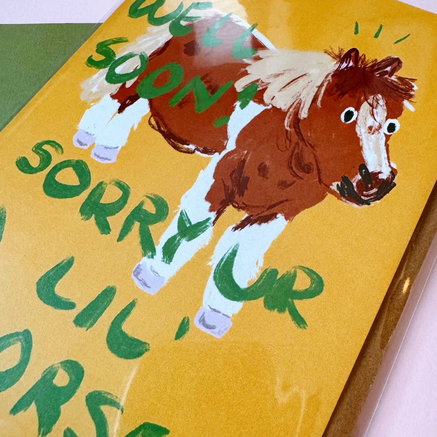 Get Well Soon Lil Horse Card