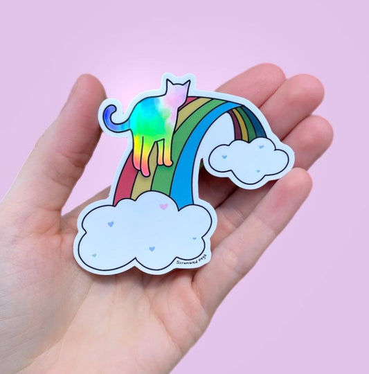 Rainbow Bridge Cat Sticker