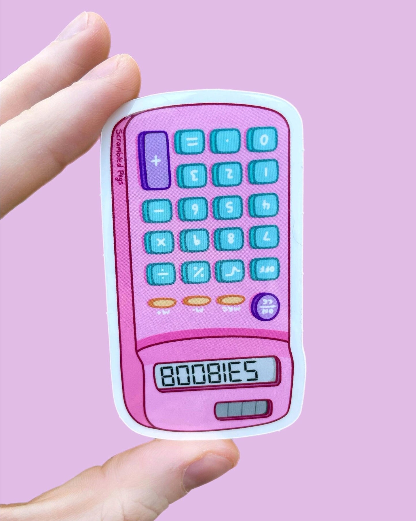 Boobies Calculator Sticker