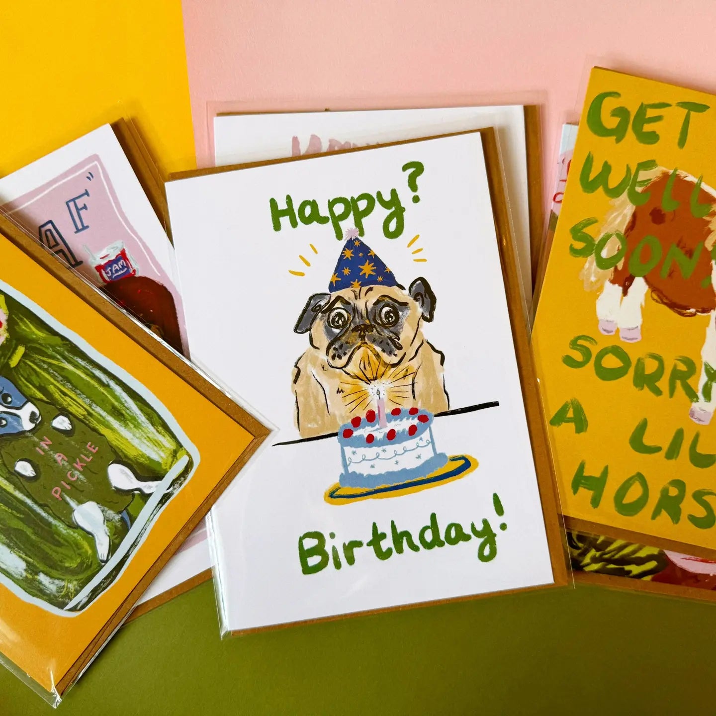 Happy Birthday Pug Card