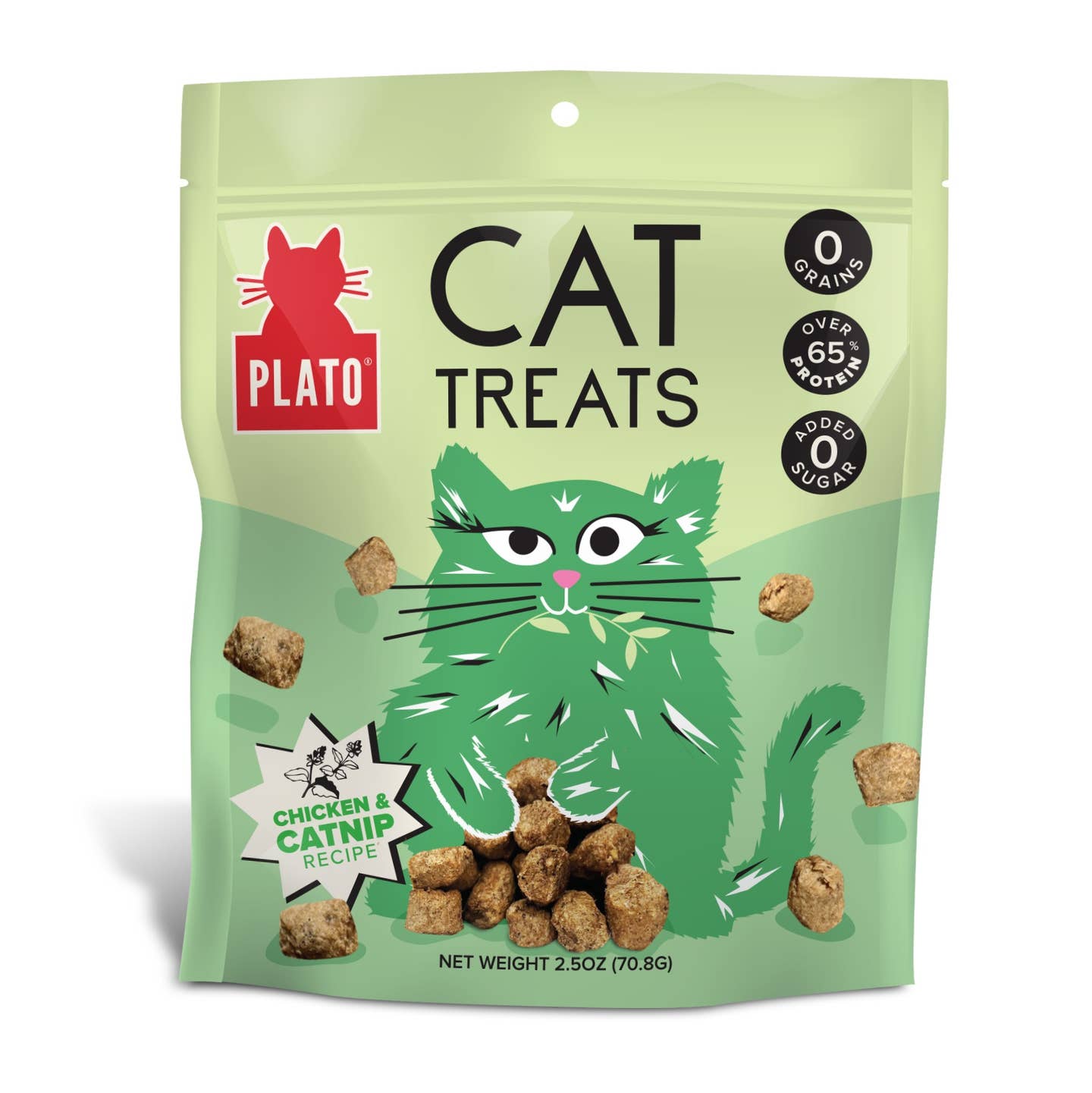 Plato Air-Dried Cat Treats Chicken with Catnip