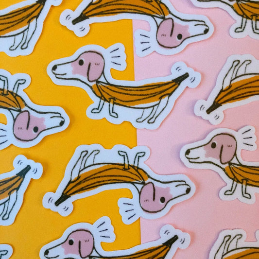 Banana Dog Sticker