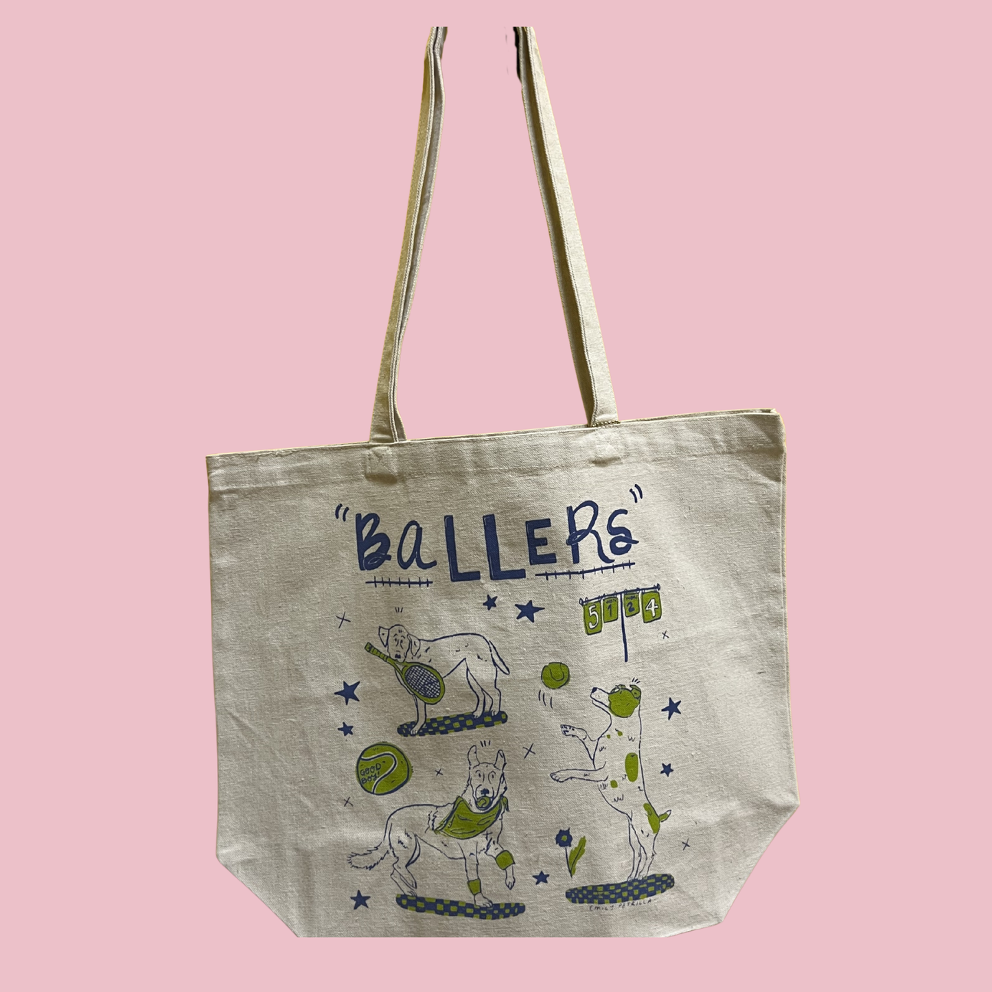 Dog Tennis Tote Bag