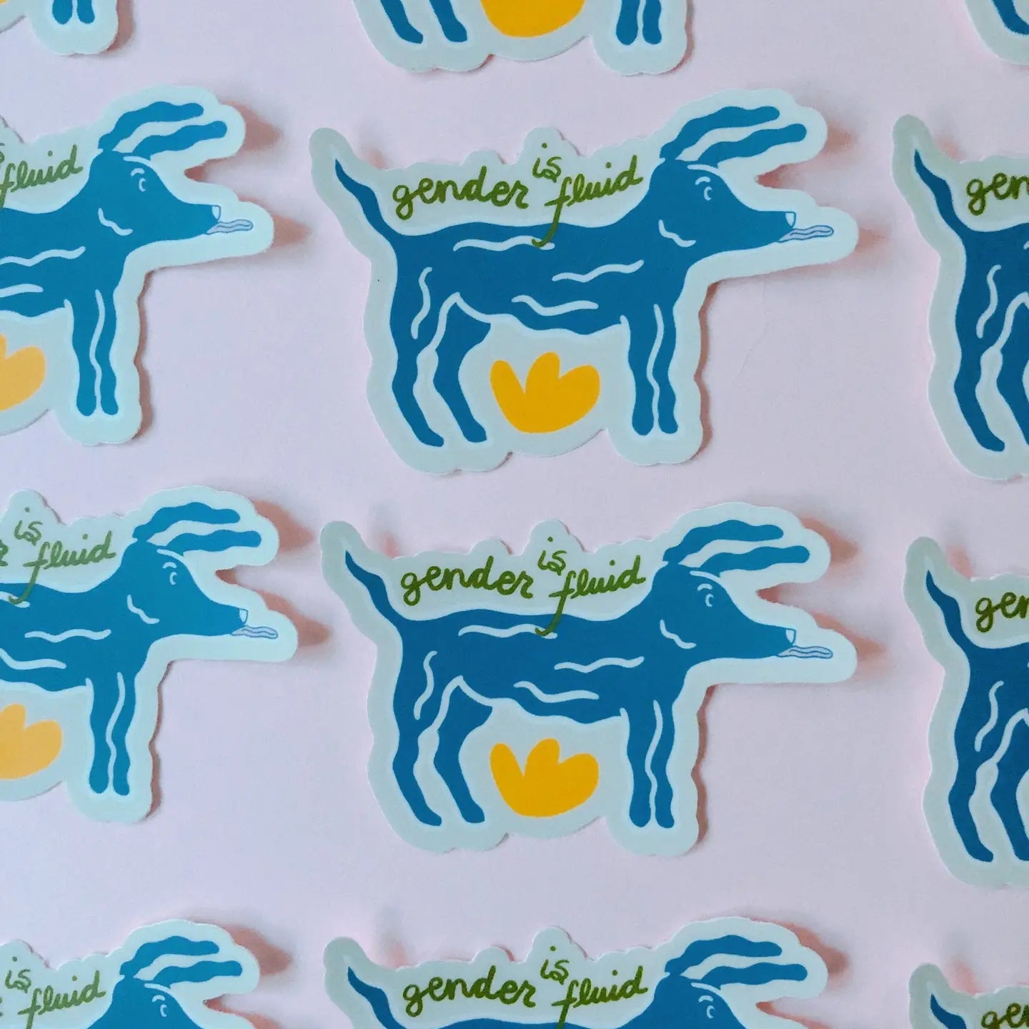 Gender is Fluid Dog Sticker