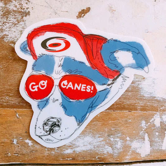 Go Canes! Dog Magnet,  Blue