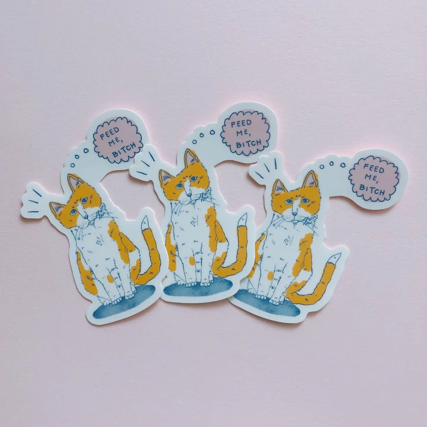 “Feed Me Bitch!” Cat Sticker