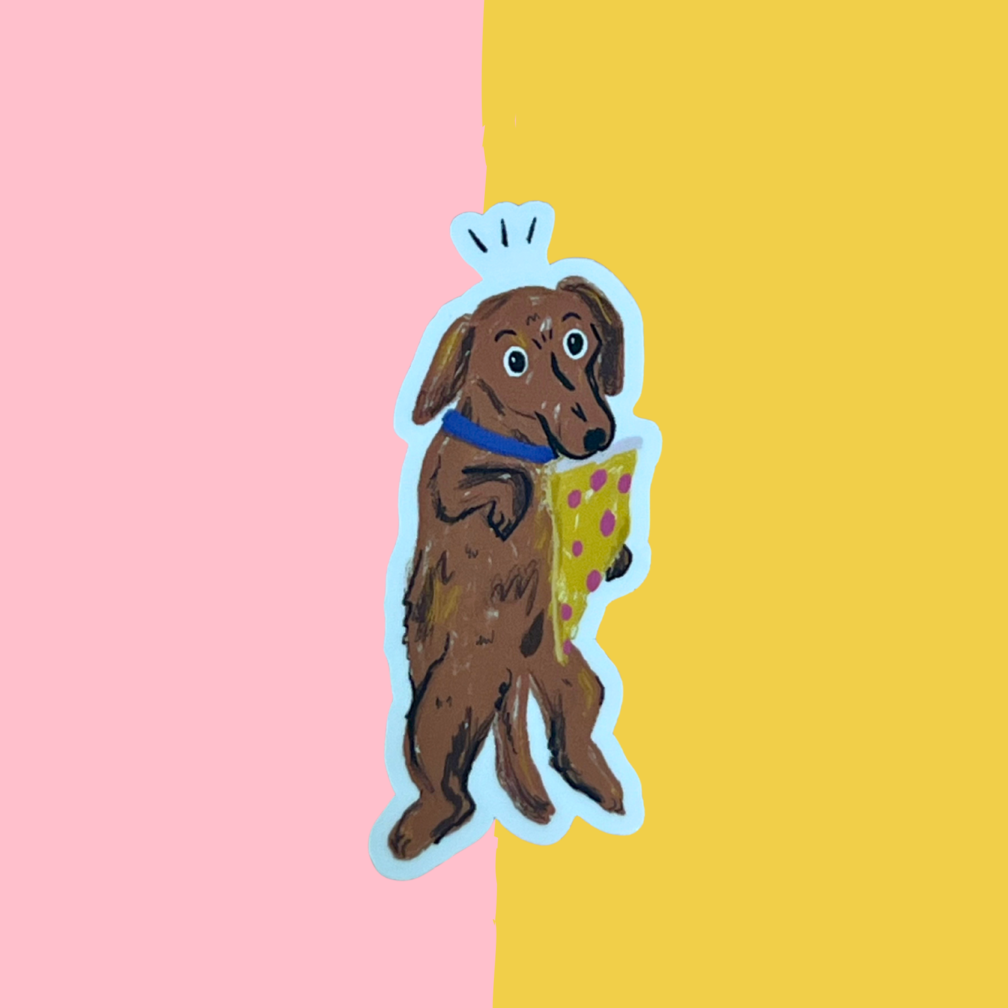 Pizza Dog Sticker