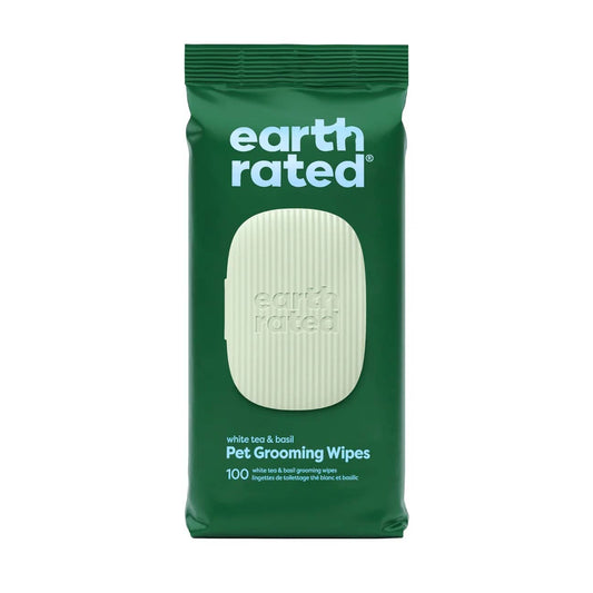 Earth Rated White Tea & Basil Grooming Wipes 100ct