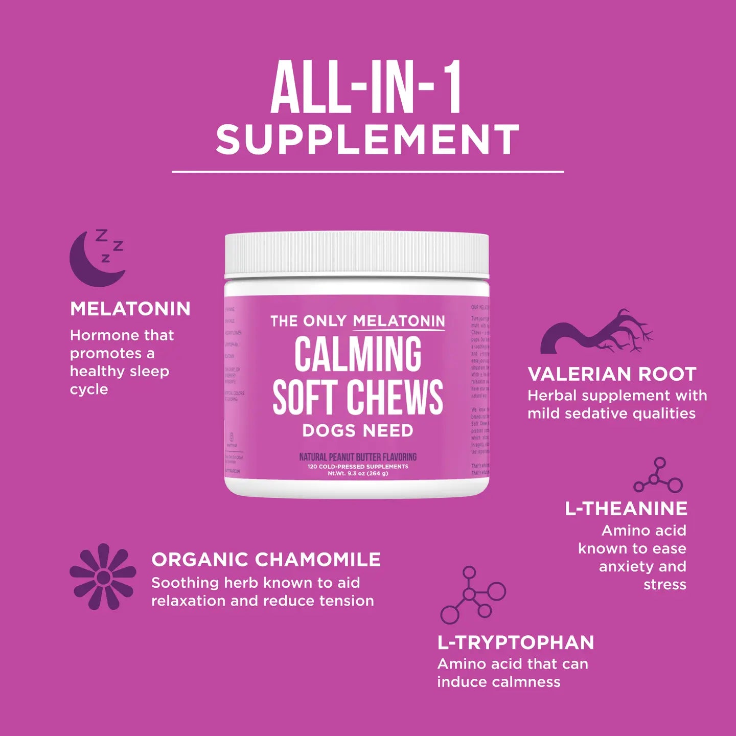 Melatonin Calming Soft Chews, 120ct.