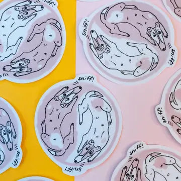 Dogs Yin Yang Sticker