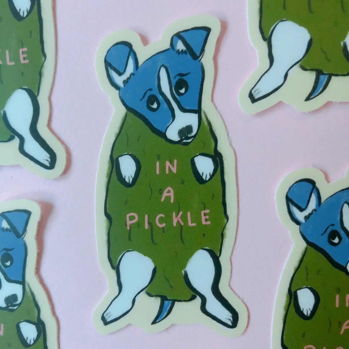 In a Pickle Dog Sticker