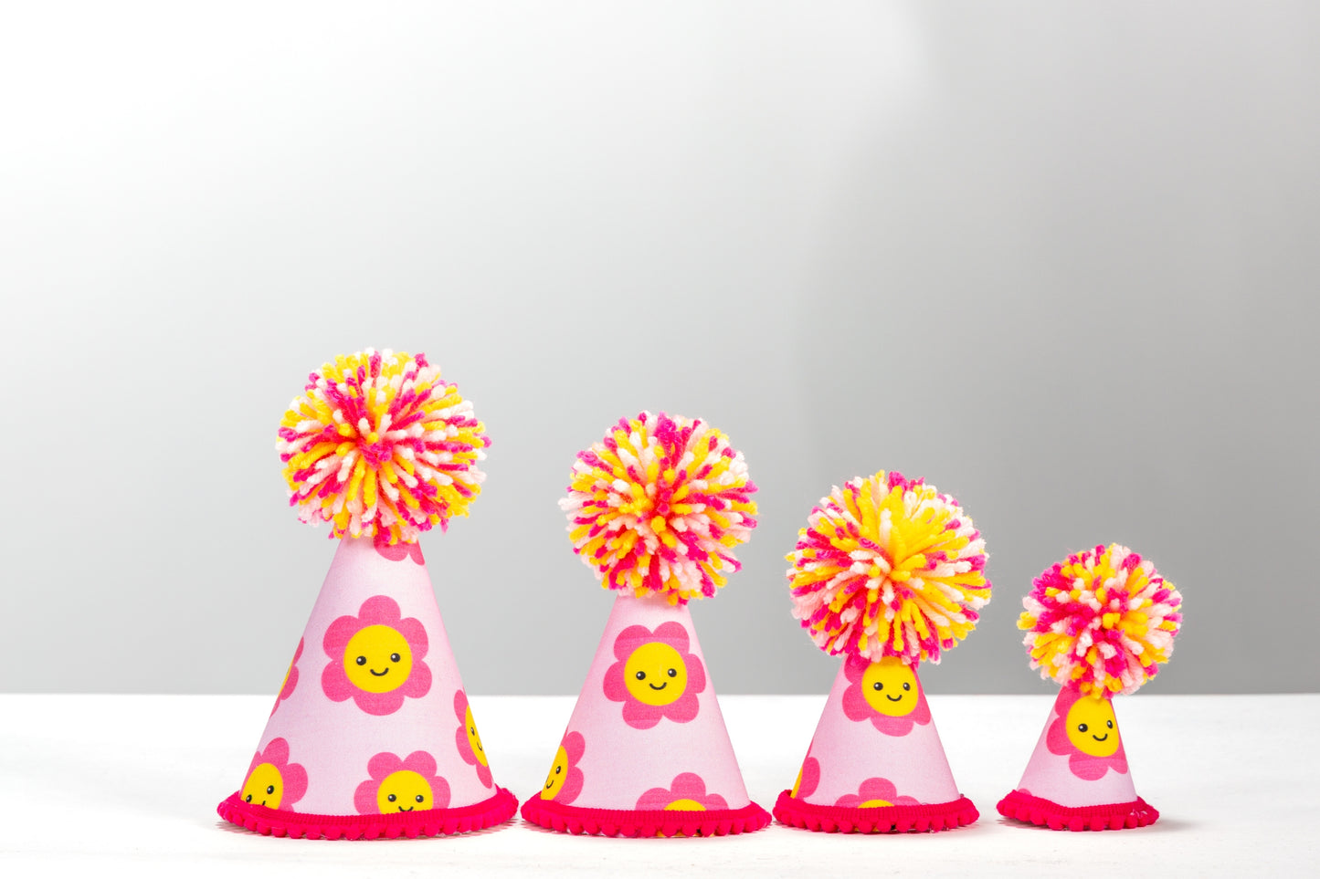 Pink Daisy Party Hat - L