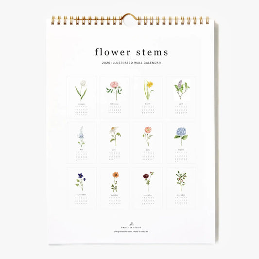 2026 Flower Stems Calendar