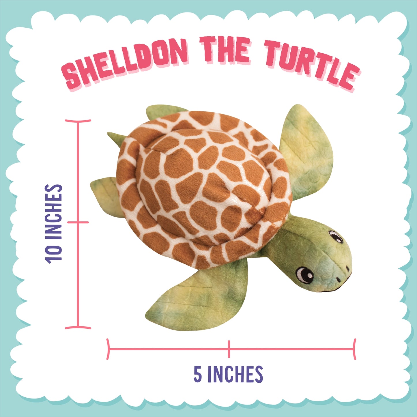 Snugarooz Shelldon the Turtle Plush Dog Toy