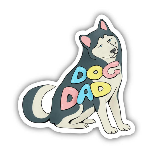 Dog Dad Multicolor Sticker