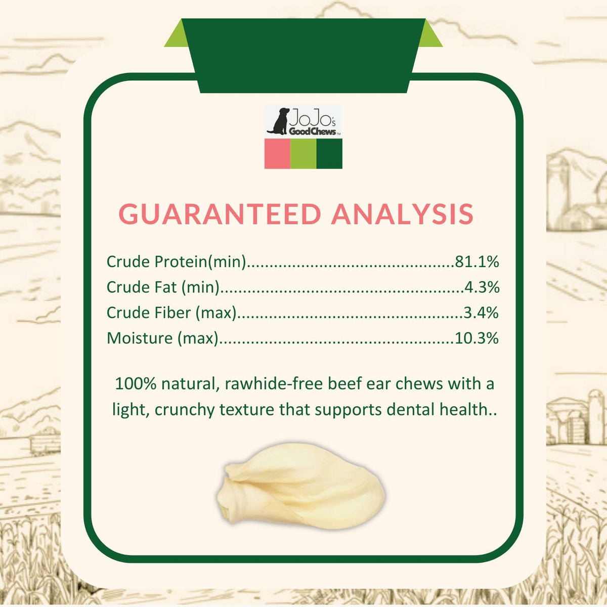White Cow Ear - Rawhide-Free