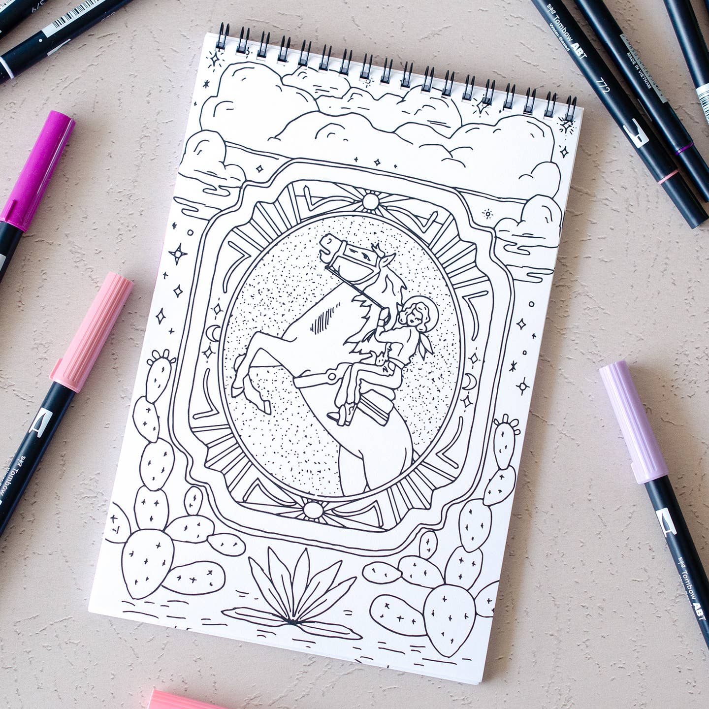 Cosmic Cowgirl- Coloring Book