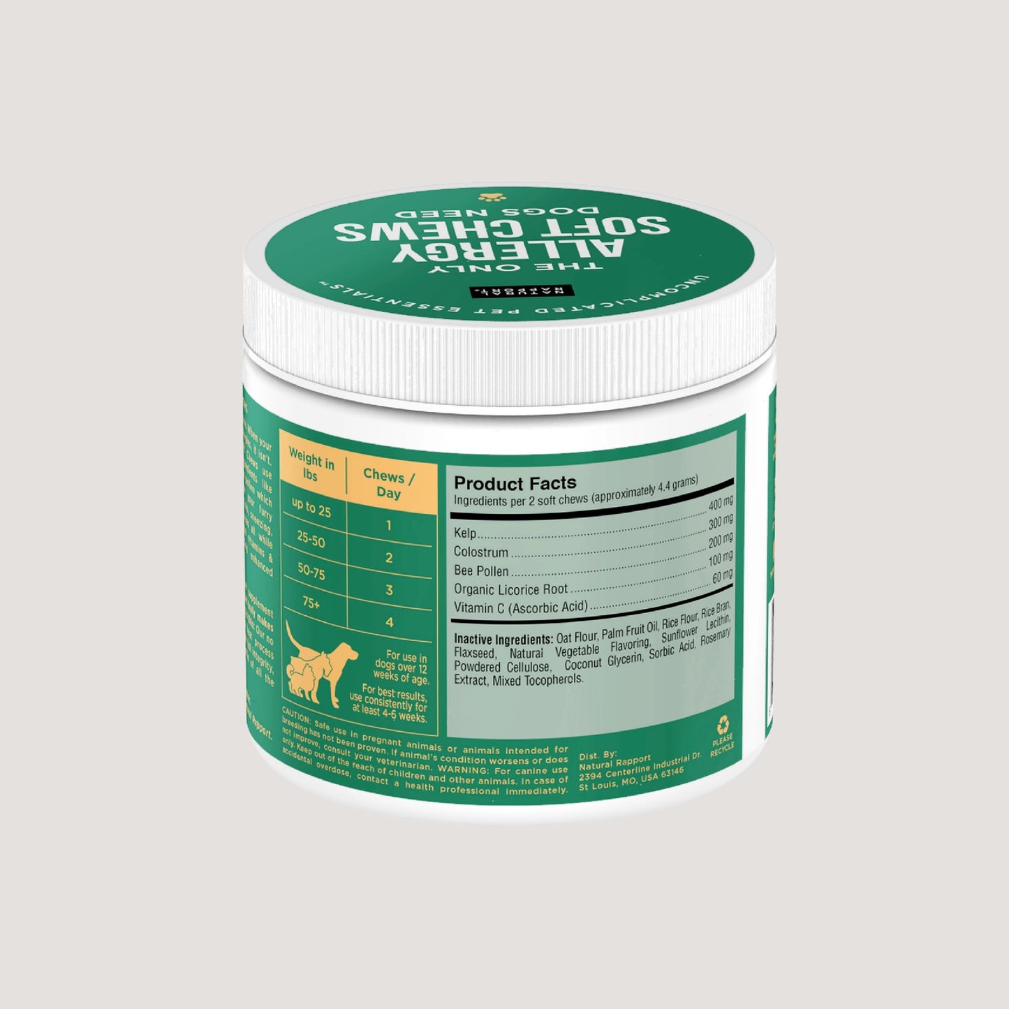 Allergy Soft Chews, 120ct. jar
