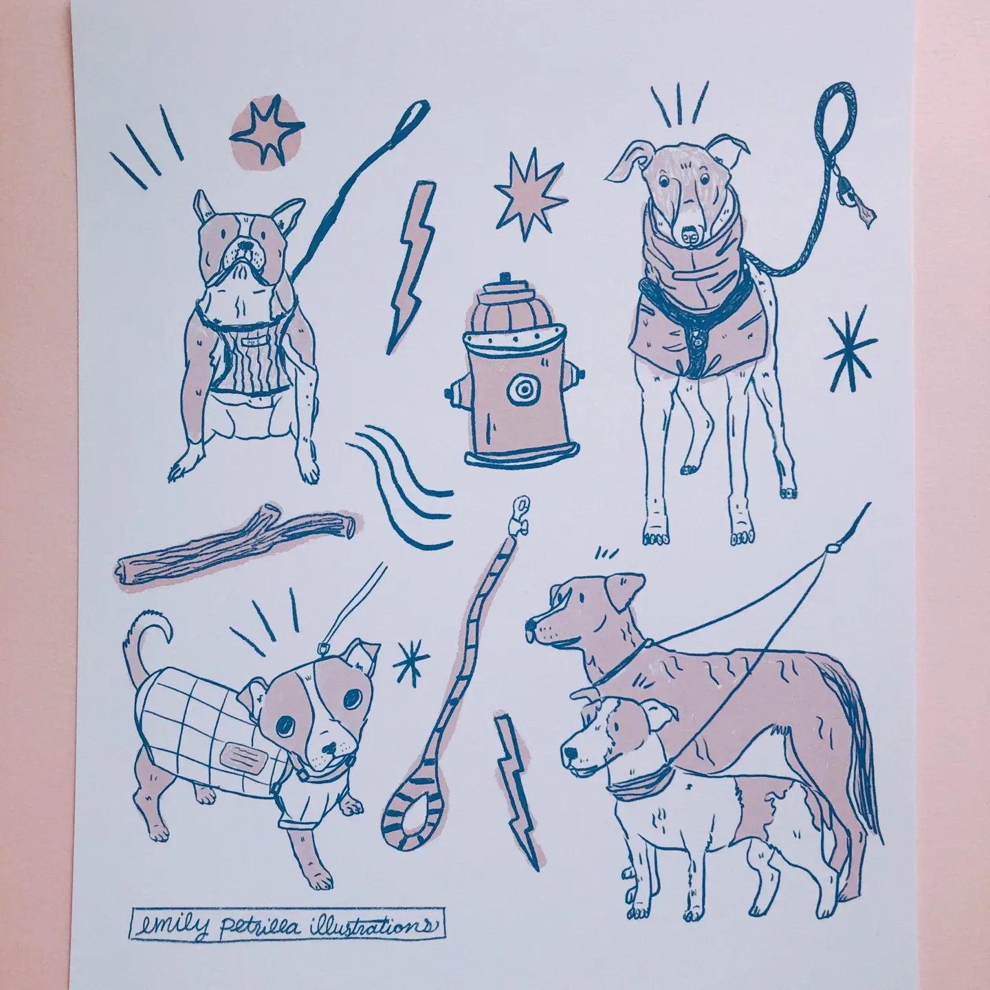 Dog Walk Print, 8x10
