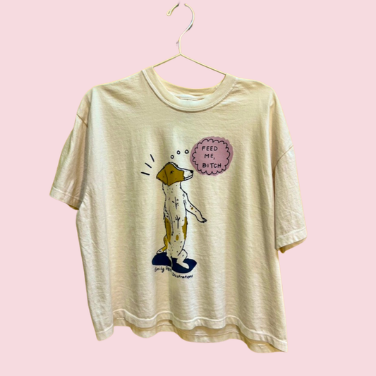 “Feed Me Bitch!” Dog Cropped Shirt