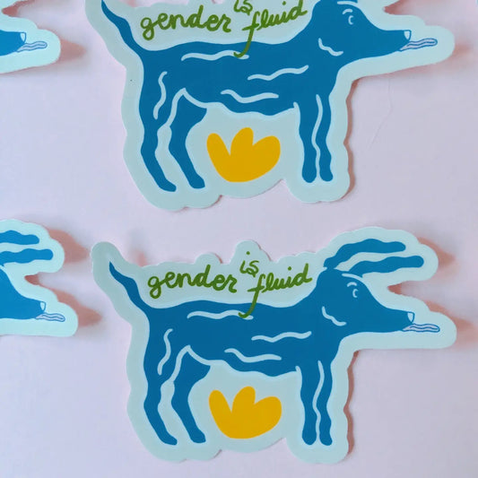 Gender is Fluid Dog Sticker