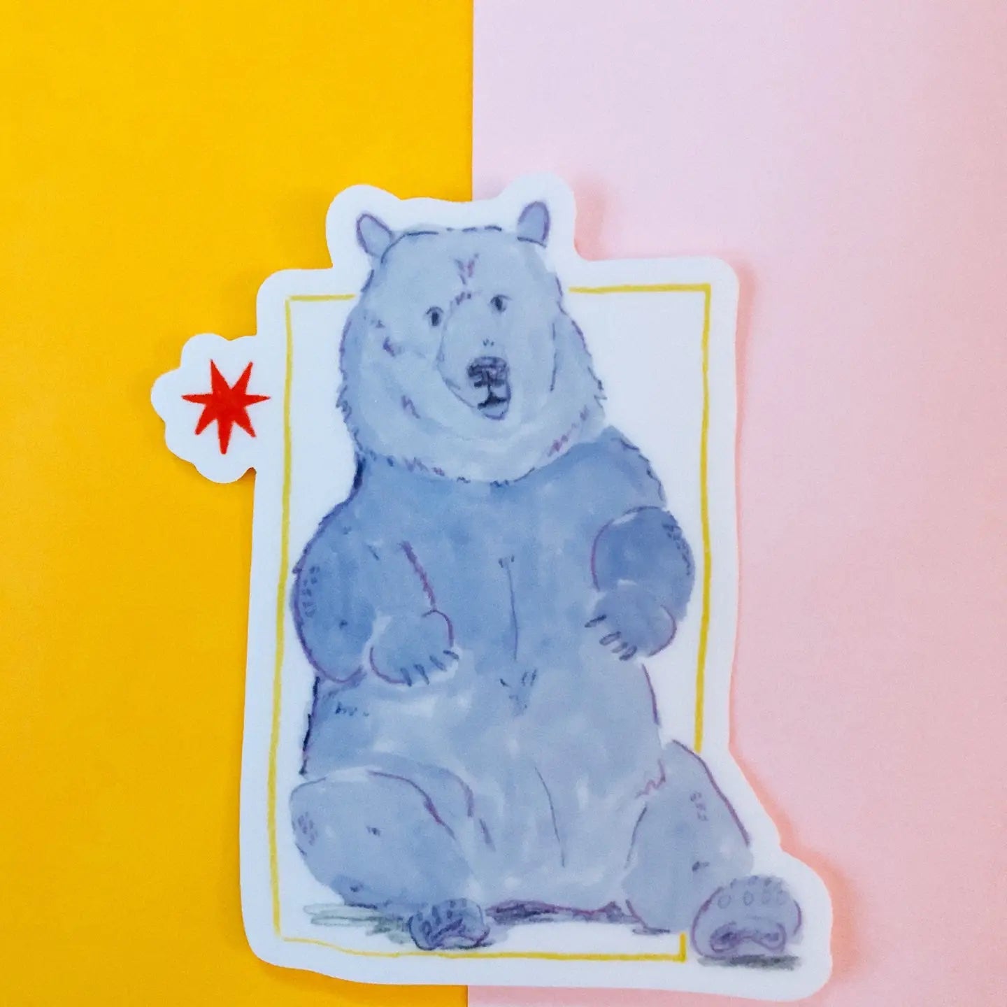 Purple Bear Sticker