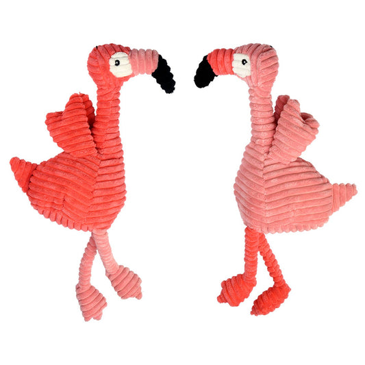 Multipet Corduroy Flamingo Dog Toy