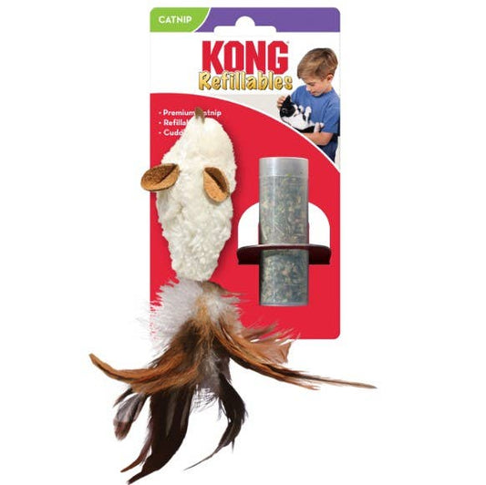 Kong Refillables Feather Mouse Cat Toy