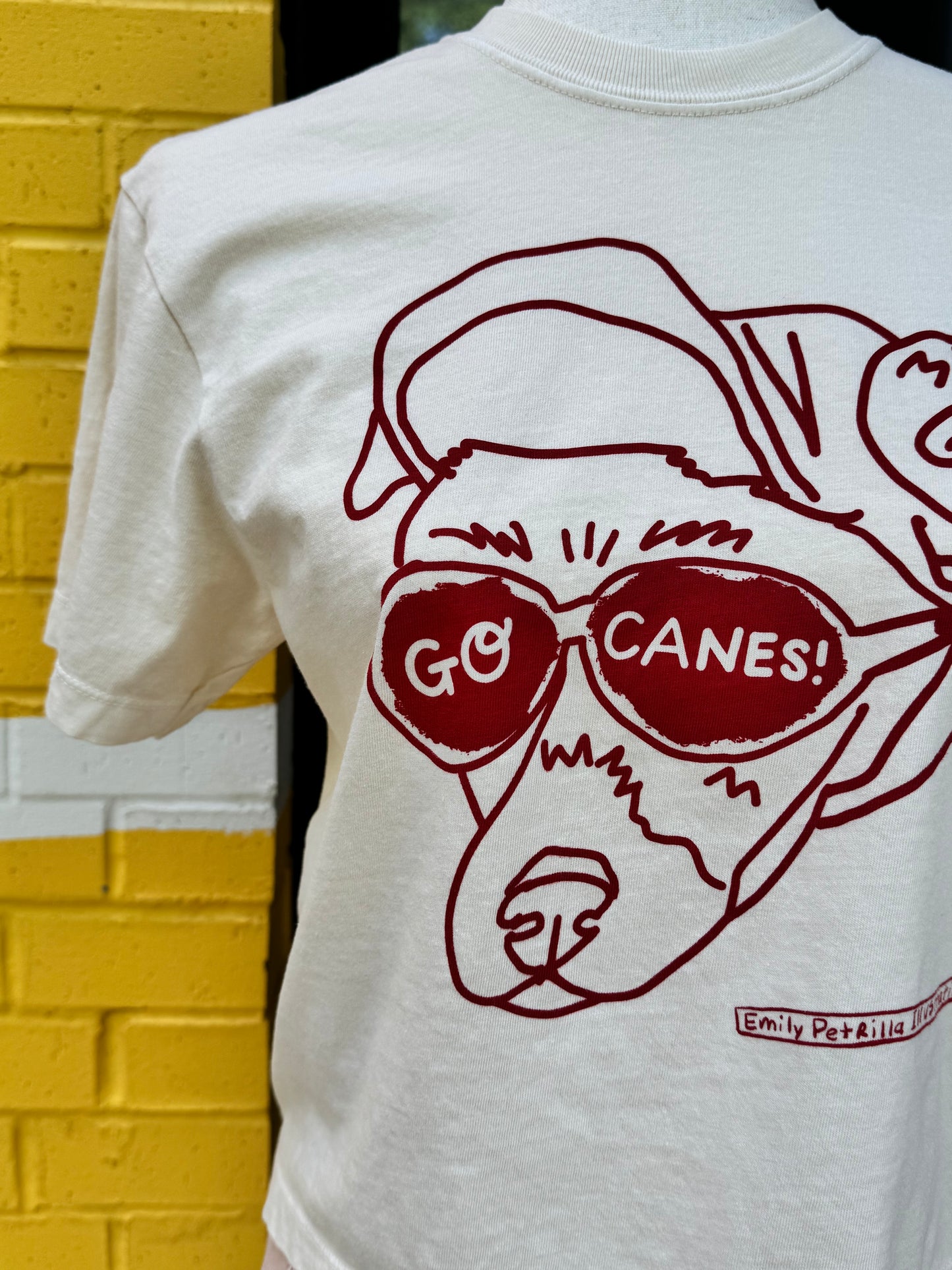 Go Canes! Dog Cropped T-Shirt