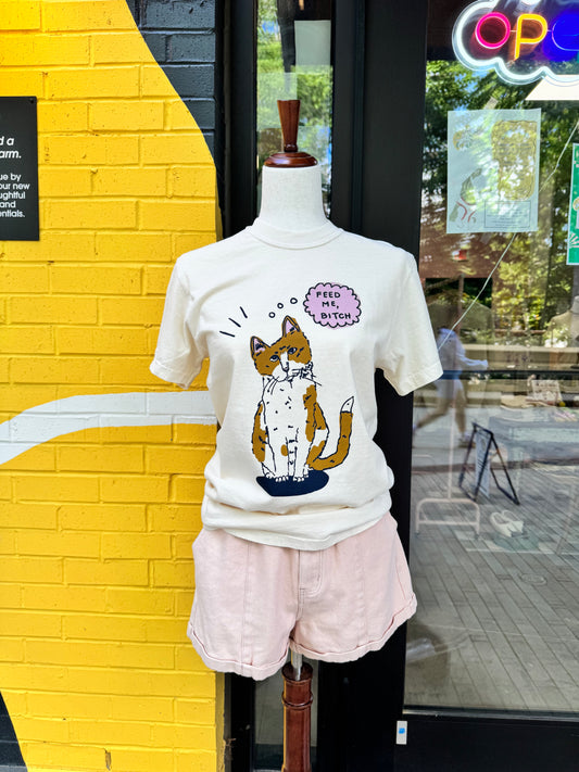 Cat “Feed Me Bitch!” T-shirt