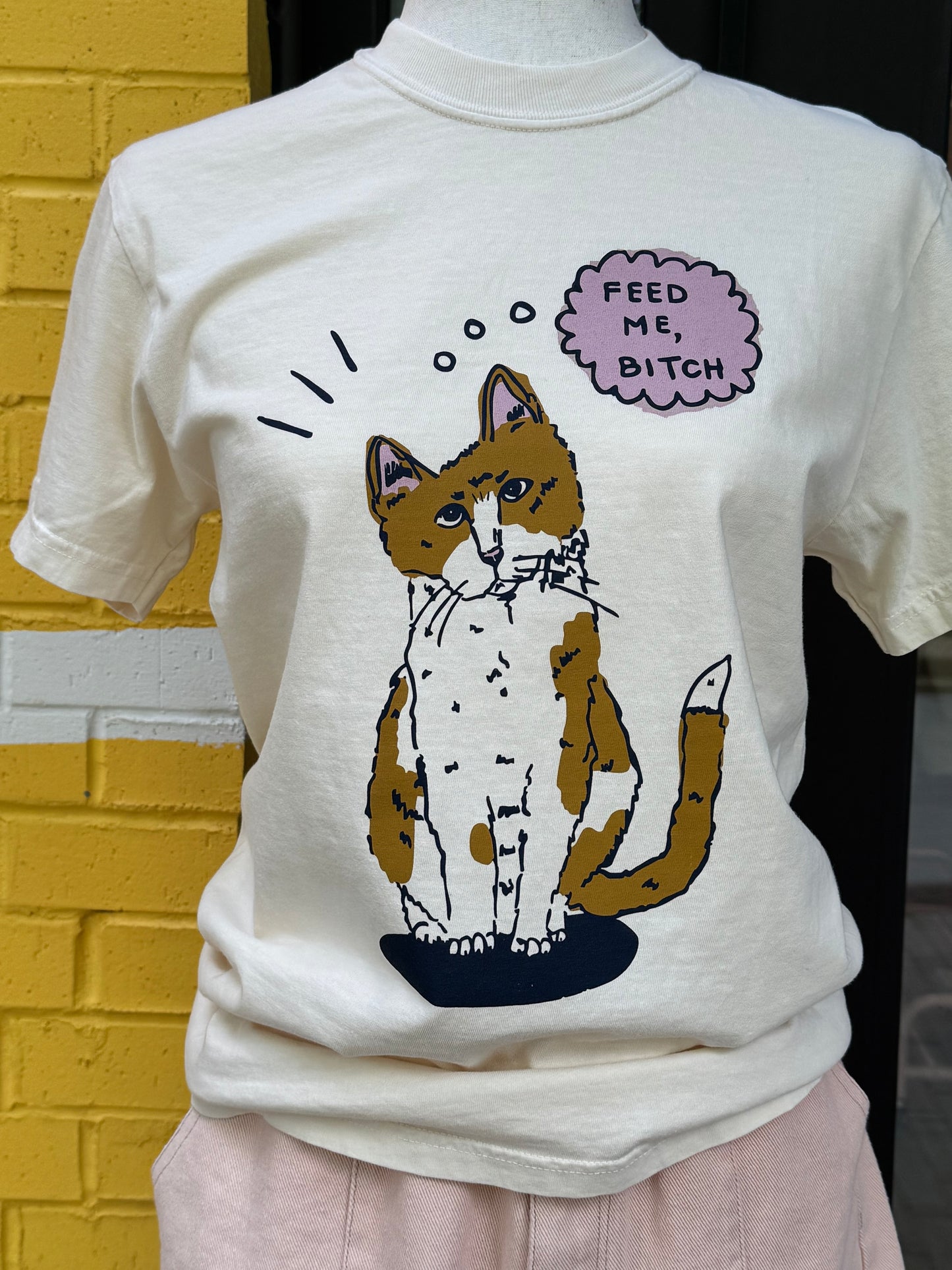 Cat “Feed Me Bitch!” T-shirt