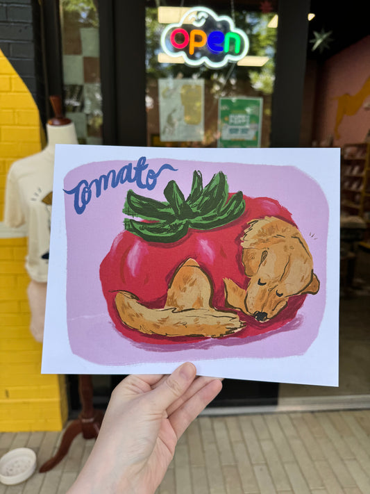Tomato Dog Print 8x10