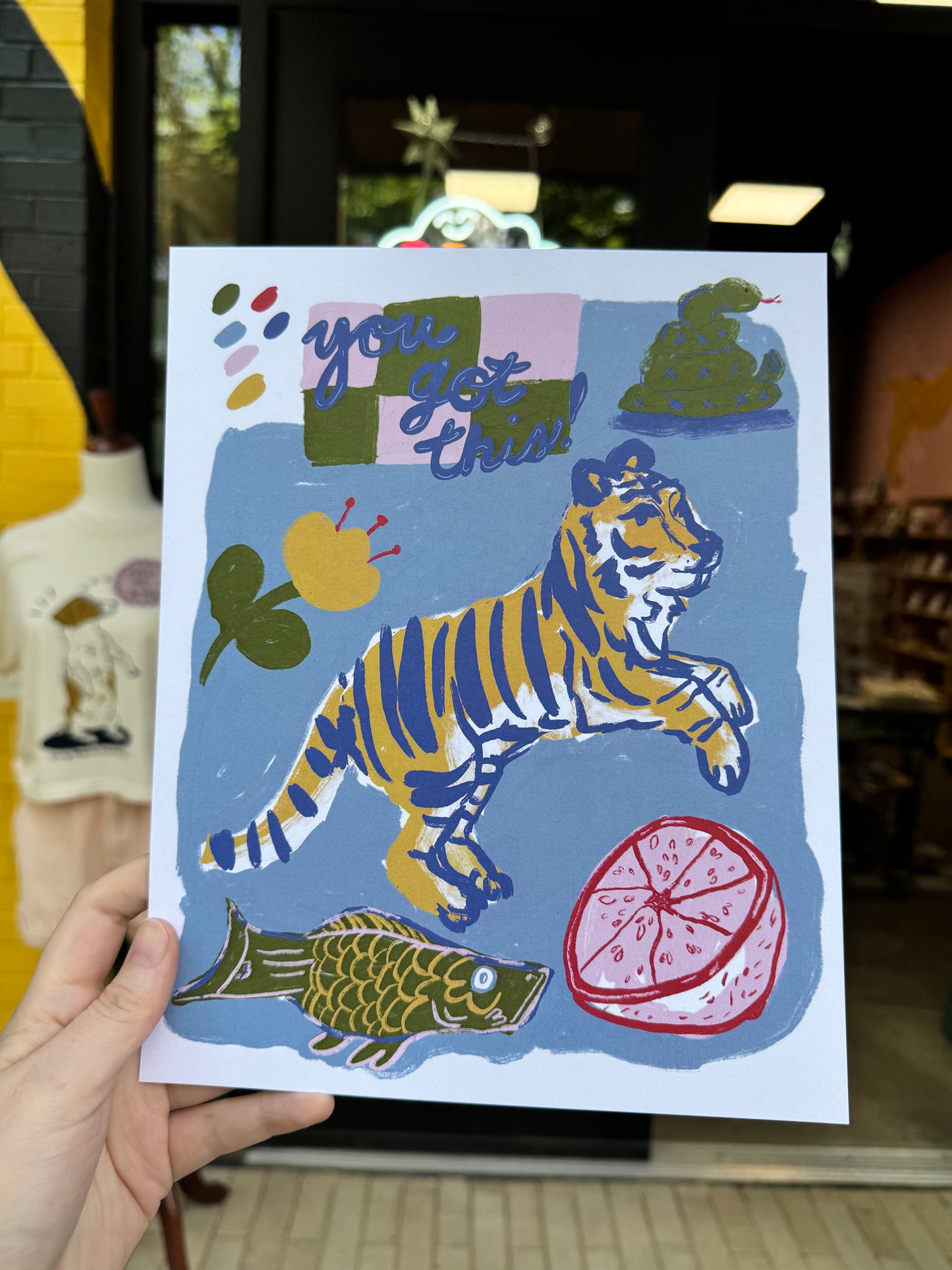 You got this! Tiger Sketch Print 8x10