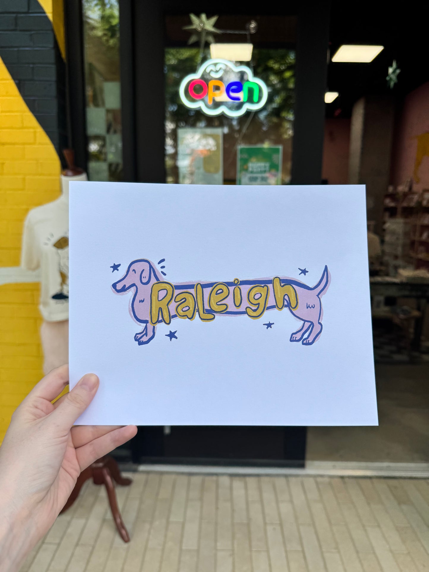 Raleigh Dog Print 8x10