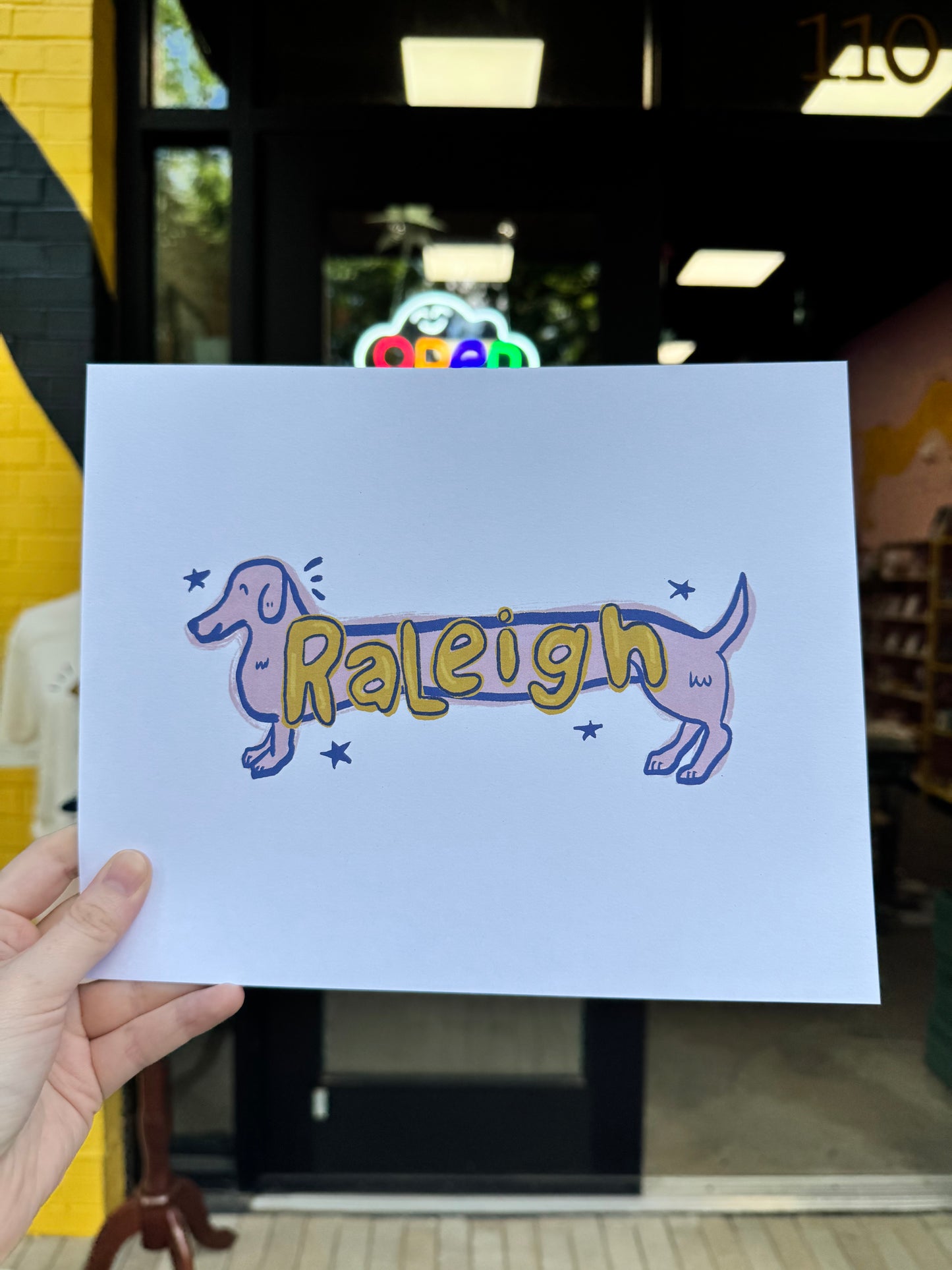 Raleigh Dog Print 8x10