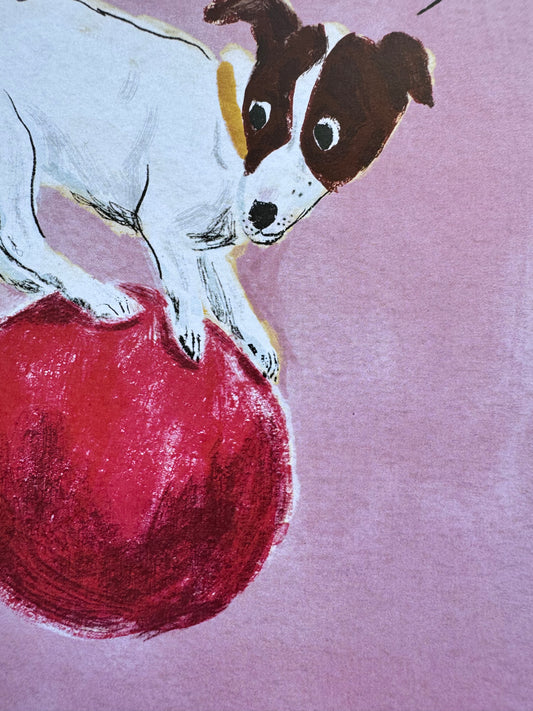 Dog on Ball Print 8x10