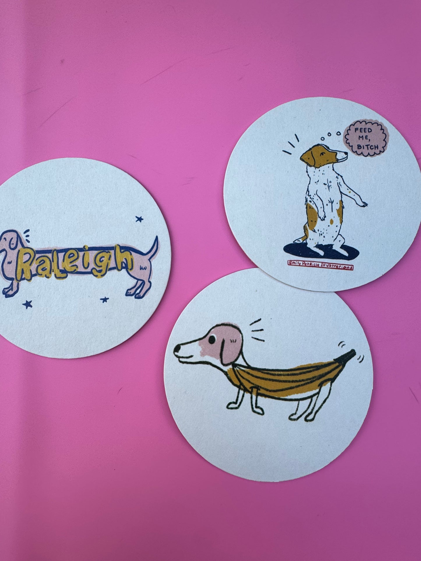 Banana Dog Coaster