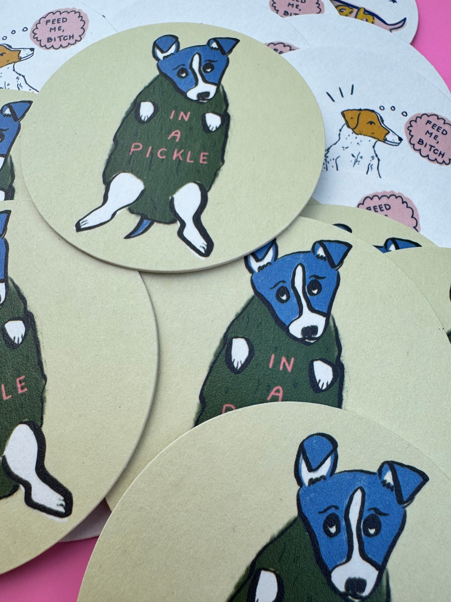 Pickle Dog Coaster