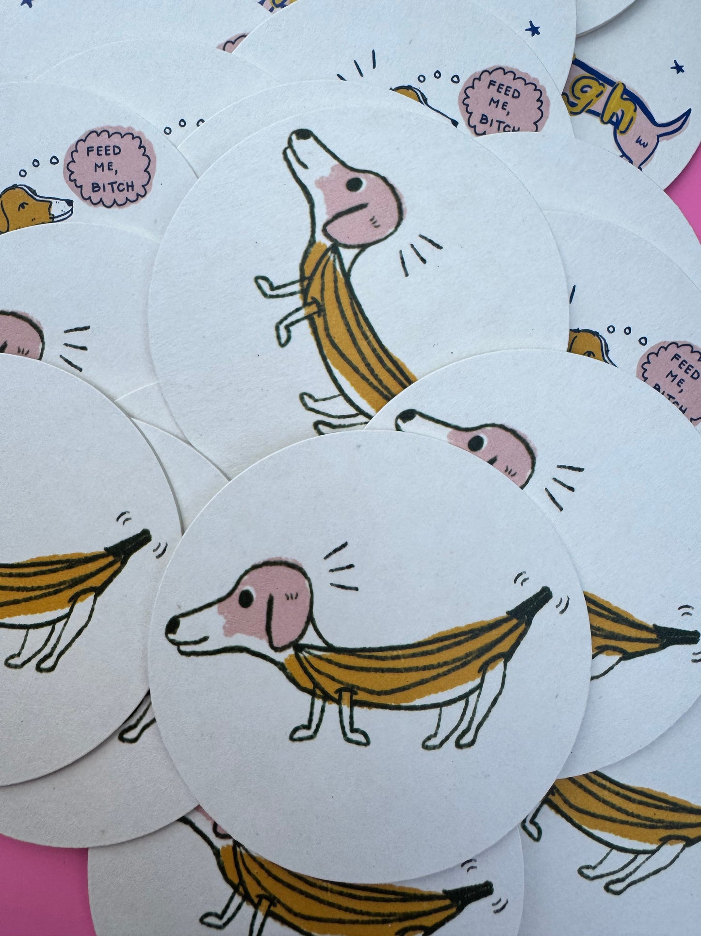 Banana Dog Coaster